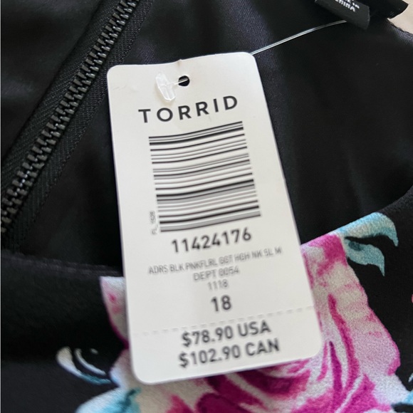Stunning NWT Torrid Floral Full Length Sleeveless Dress Sz 18 - Picture 7 of 9